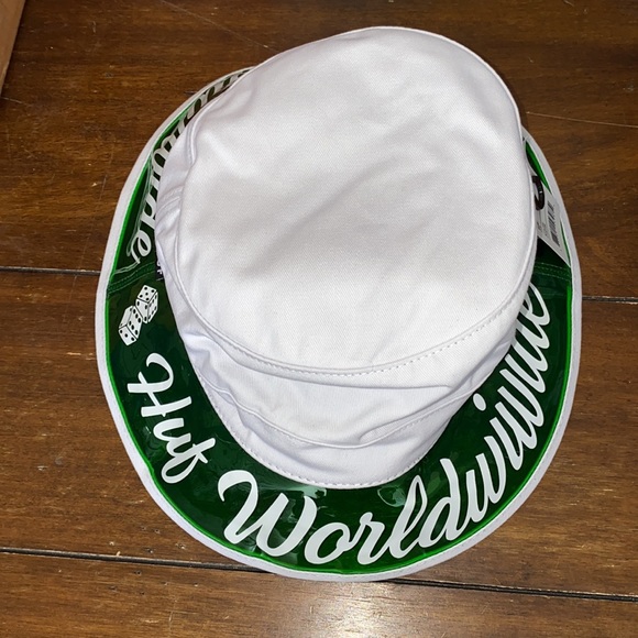 NWT HUF Loathing Bucket Hat in White & Green - Picture 5 of 5
